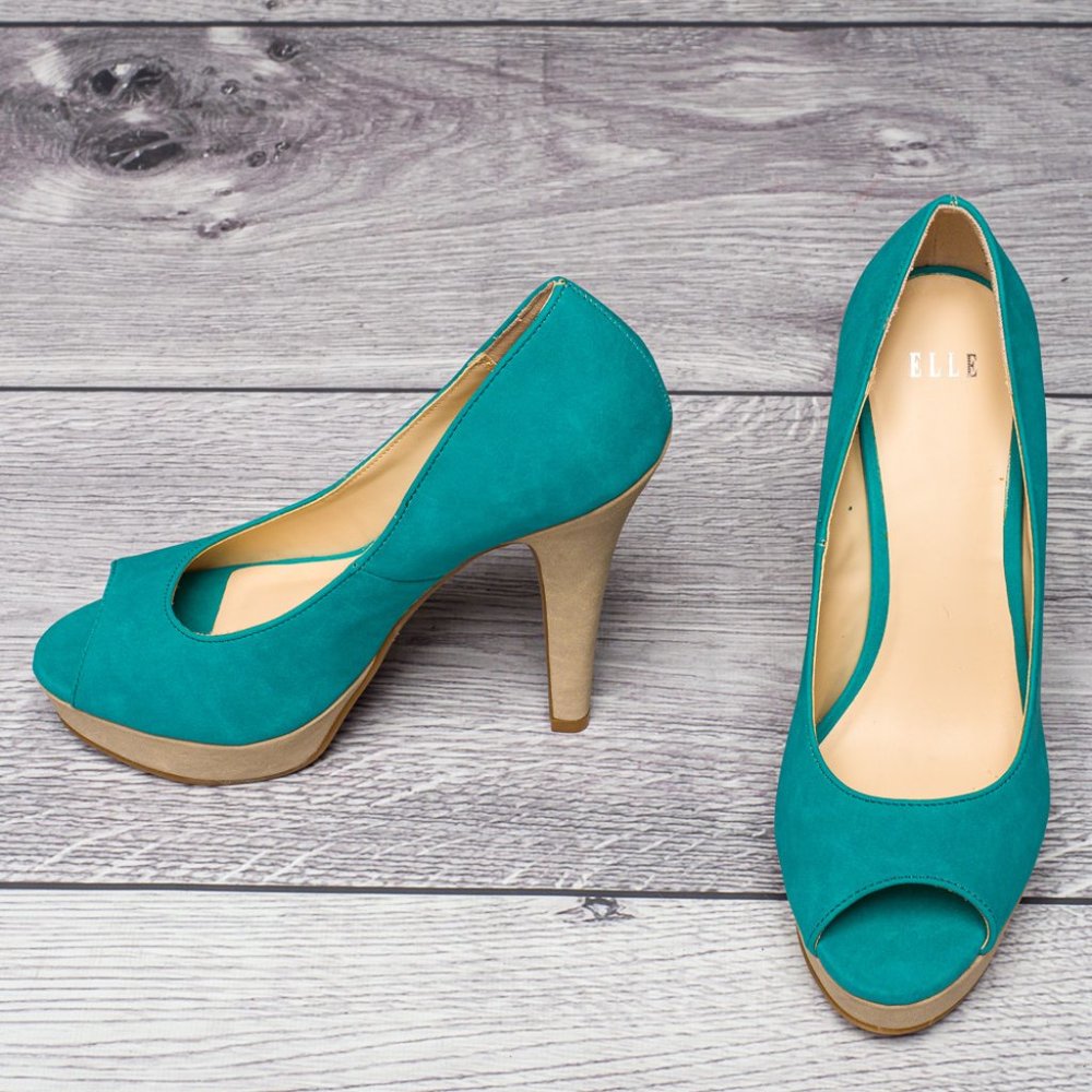 Elle Peep Toe Platform High Heels